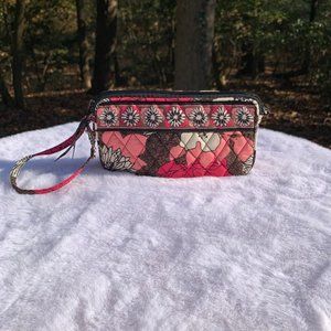 Vera Bradley Pink Floral Convertible Clutch Purse